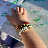 little tala bracelet - ruby silver