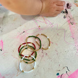 little tala bracelet - ruby silver
