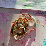 little tala bracelet - ruby silver