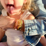 little tala bracelet - ruby silver