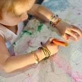 little tala bracelet - ruby silver