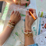 little tala bracelet - ruby silver