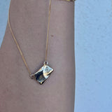 the impression bar pendant - solid gold