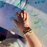little tala bracelet - ruby silver