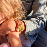 little tala bracelet - ruby silver
