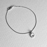 formed initial - sterling silver