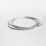 the unadorned bangle - sterling silver