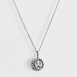 the sun visage pendant - sterling silver