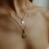 the moon visage pendant - solid gold