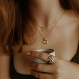 the moon visage ring - sterling silver