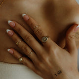 the little dot ring - solid gold