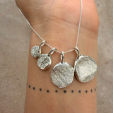 The Bangle - ink print impression - sterling silver