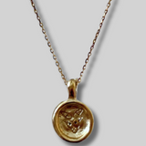 the capricorn zodiac pendant - solid gold