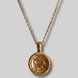 the pisces zodiac pendant - solid gold