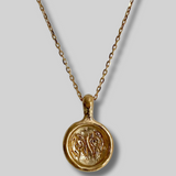 the gemini zodiac pendant - solid gold