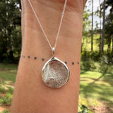 The Bangle - ink print impression - sterling silver