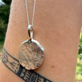 The Bangle - ink print impression - sterling silver