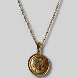 the cancer zodiac pendant - solid gold