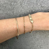 the impression bar bracelet - solid gold