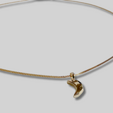 the crescent moon pendant - solid gold