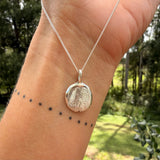 The Bangle - ink print impression - sterling silver
