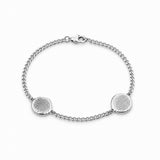 The Classic Bracelet - ink print impression - sterling silver