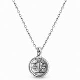 the libra zodiac pendant - sterling silver