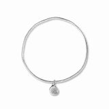 The Bangle - ink print impression - sterling silver