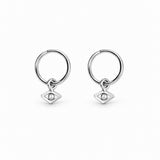 the little evil eye hoop - sterling silver