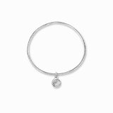The Bangle - ink print impression - sterling silver