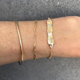 the impression bar bracelet - solid gold