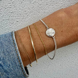 pulsera elegante la impresión - plata de ley