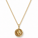 the sun visage pendant - solid gold