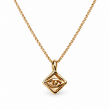 the evil eye pendant - solid gold