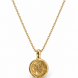 the gemini zodiac pendant - solid gold