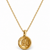 the aquarius zodiac pendant - solid gold