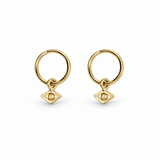 the little evil eye hoop - solid gold