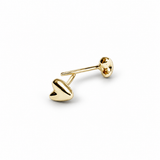 the little heart stud - solid gold