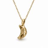 the crescent moon pendant - solid gold