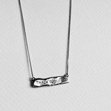 the impression bar pendant - sterling silver
