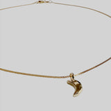 the crescent moon pendant - solid gold
