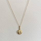 the moon visage pendant - solid gold