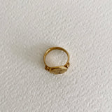 el anillo del rostro de la luna - oro macizo 