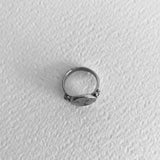 el anillo del rostro de la luna - plata de ley 