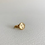 el anillo del rostro de la luna - oro macizo 