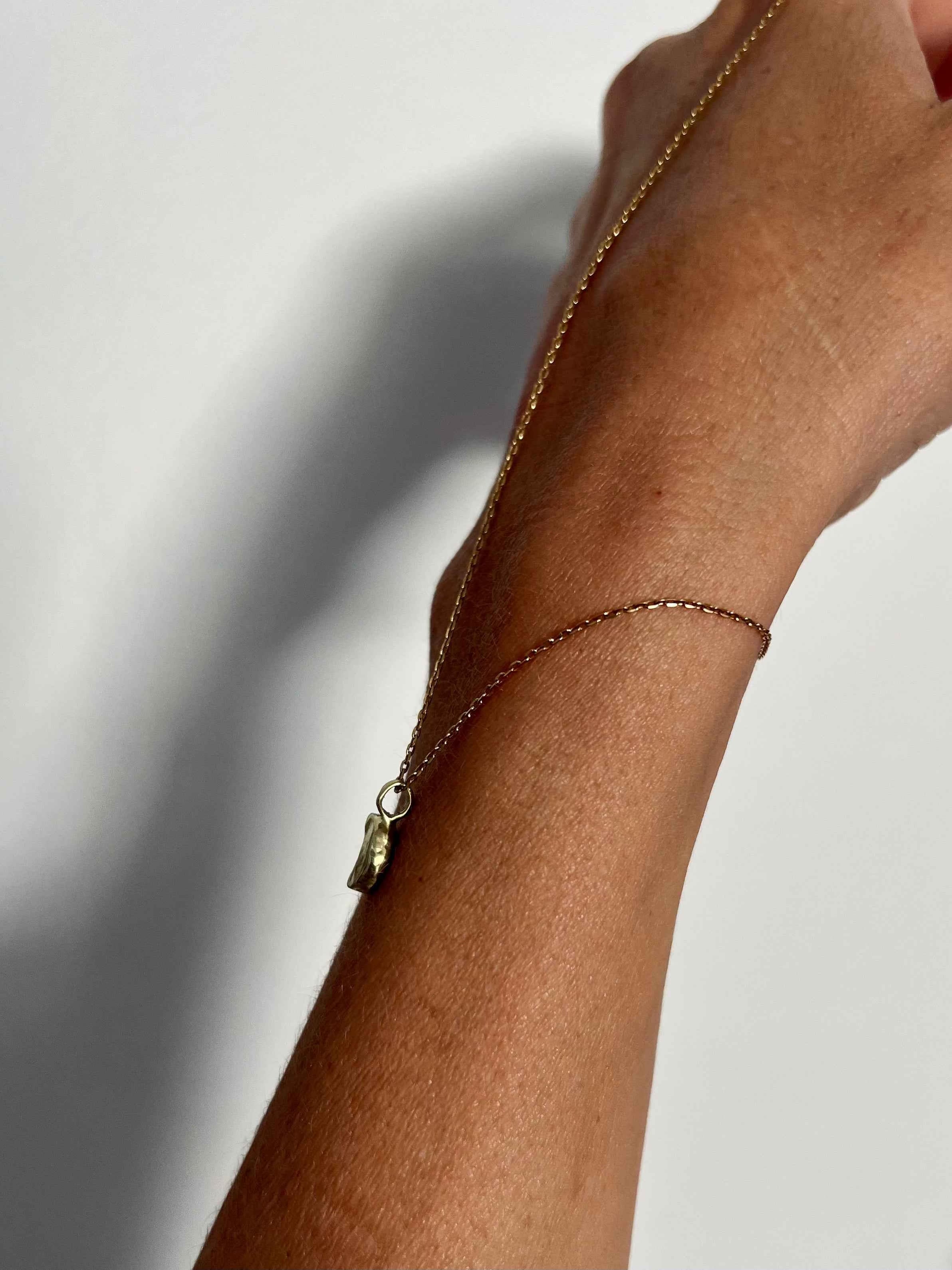the crescent moon pendant - solid gold